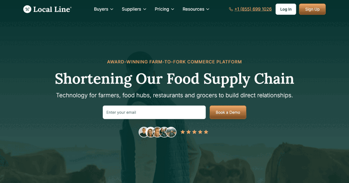 Screenshot of the Local Line farm commerce platform